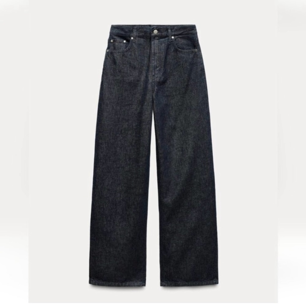 Zara 2024- the mid rise loose fit jean in deep indigo
